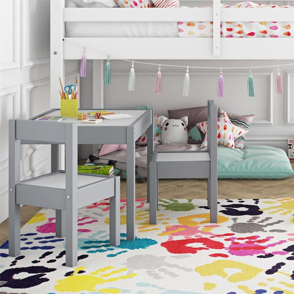 Wylie Gray 3-Piece Kiddy Table Chair Set