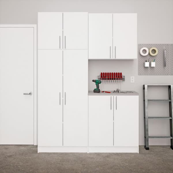Prepac Elite 64 in. W x 89 in. H x 16 in. D Home Storage Cabinet Set - White - 4 Piece