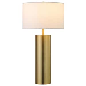 York 29 .5 in. Brass Table Lamp with Fabric Shade