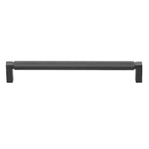 8-13/16 in. (224mm) Center-to Center Matte Black Knurled Bar Pull (10-Pack )