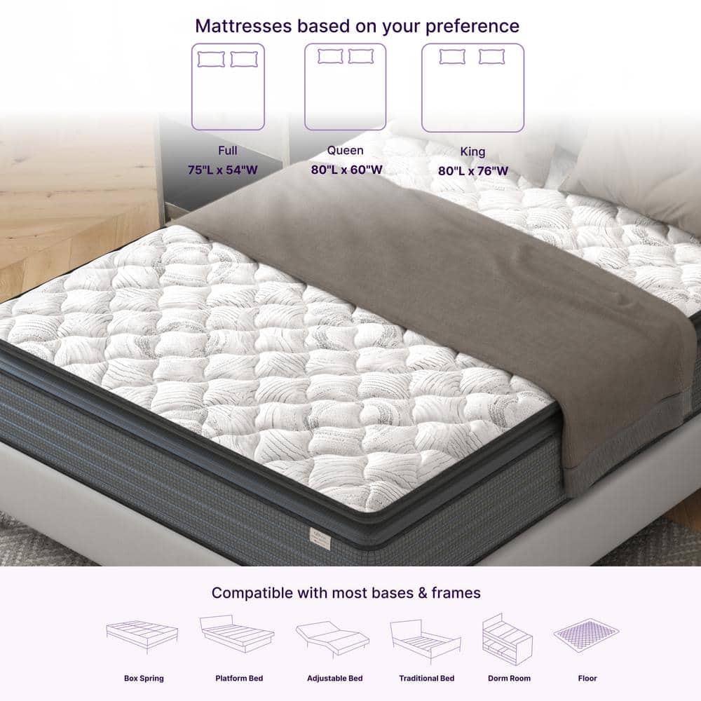 Isabella Full Medium Hybrid 14 in. Mattress - thumbnail 7