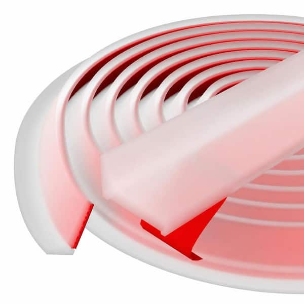 Transparent Silicone Shower Water Dam Barrier Strip, Self-Adhesive, Cut-to-Size 59 in. for Bathroom Floors