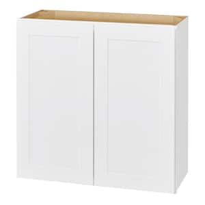 Avondale 36 in. W x 12 in. D x 30 in. H Ready to Assemble Plywood Shaker Wall Kitchen Cabinet in Alpine White