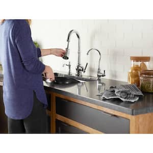 Paterson Single-Handle Pull-Down Sprayer Kitchen Faucet with Reflex and PowerBoost in Chrome