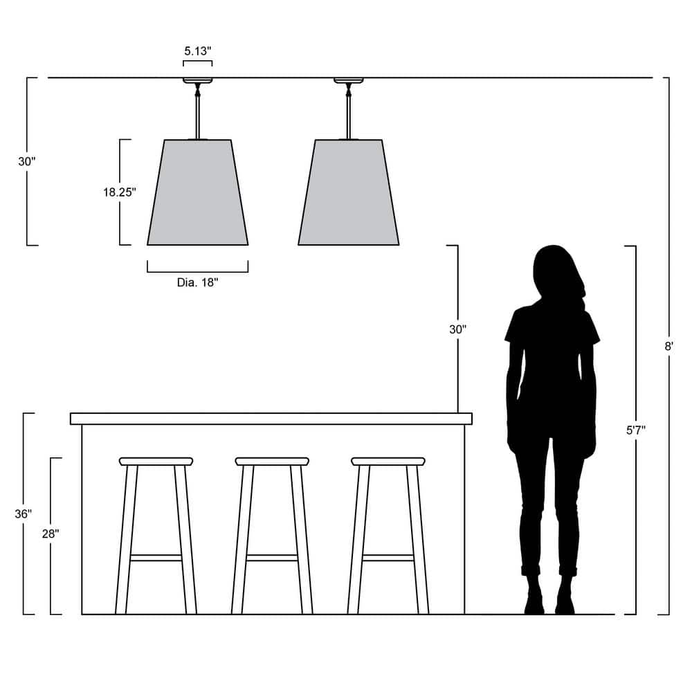 Arden 18" Bohemian Farmhouse Adjustable LED Pendant in Oil-Rubbed Bronze
