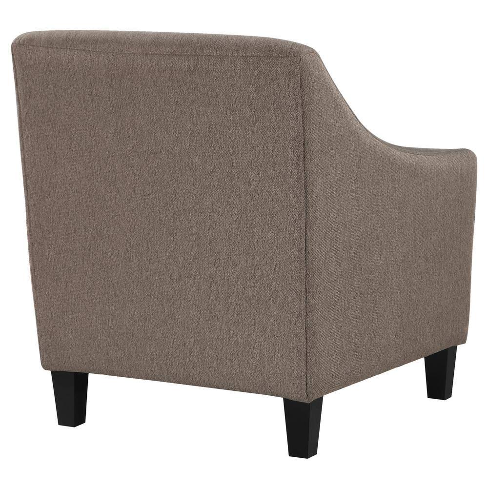 Camel Brown Transitional Wood Accent Chair