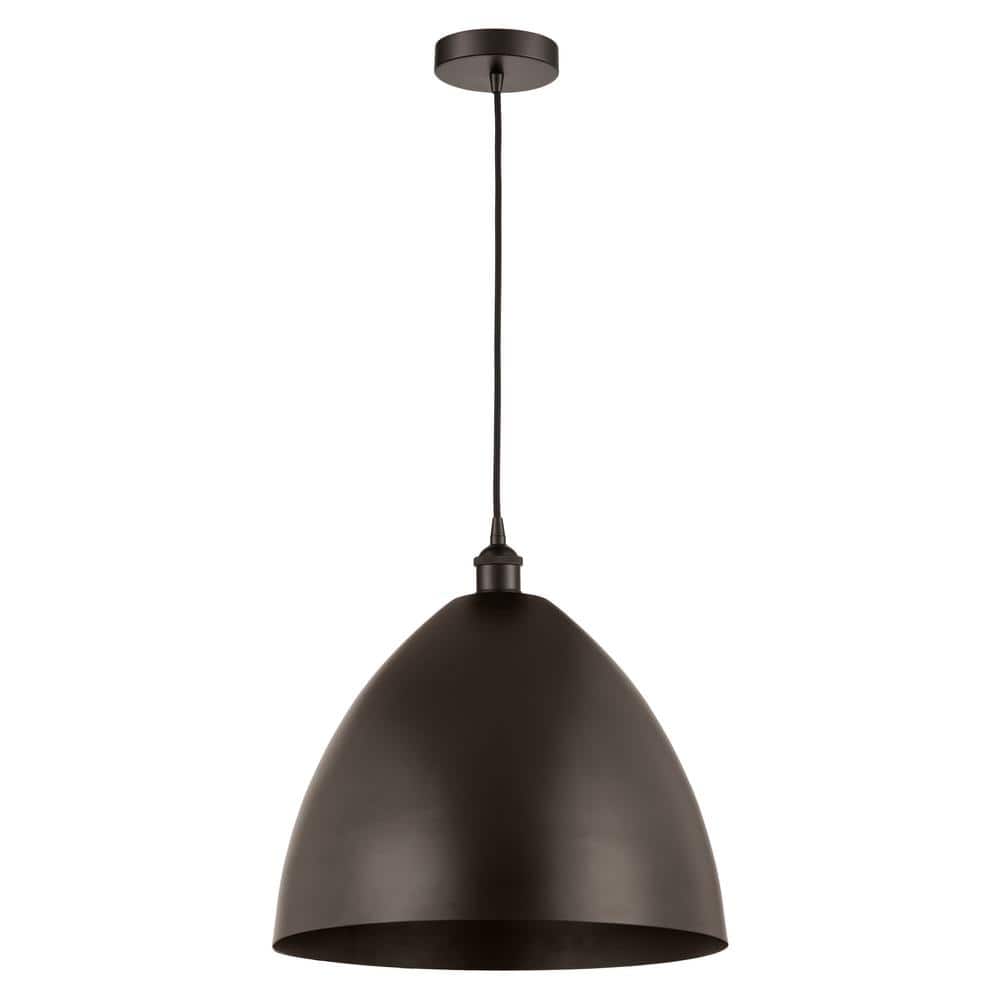 Edison Dome 100-Watt 1-Light Oil Rubbed Bronze Standard Mini Pendant Light with Metal Shade price history on PriceWatchPro