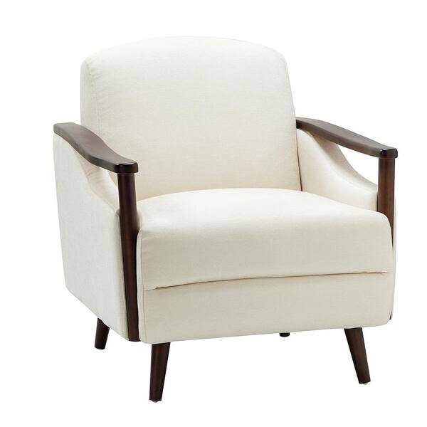 ivory upholstered armchair