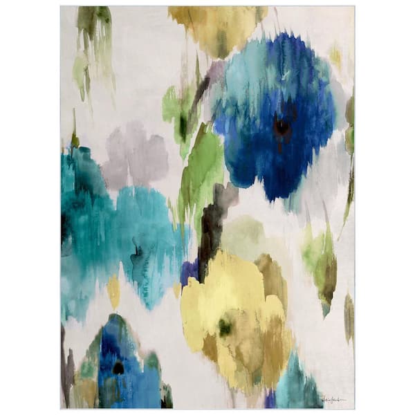 Empire Art Direct Abstract Flower I, 8'x10' Hand Washable Art Area Rug, power-loomed, 100% polyester, 2mm pile & non-slip back.