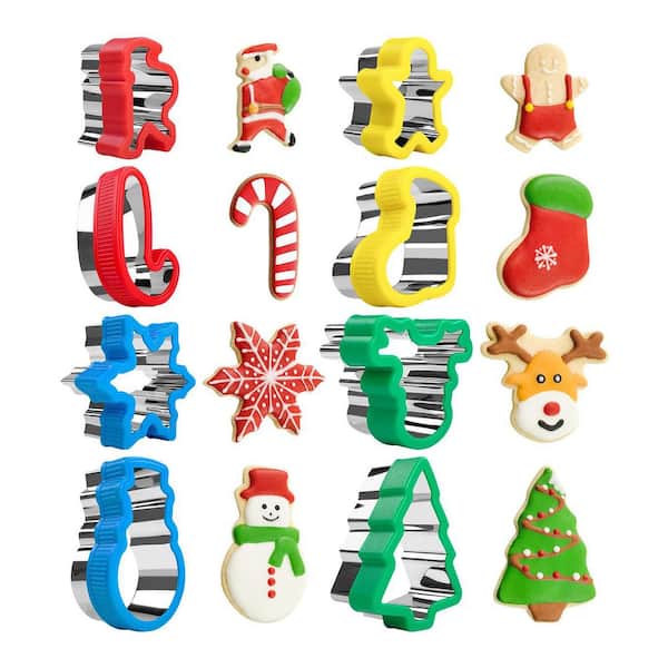 53-Piece Stainless Steel Sandwich Cutter and Sealer Set with Cookie Vegetable Fruit Mold Food Decoration Tools