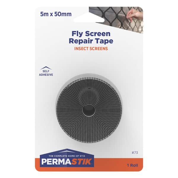 Permastik 16.4 ft x 1.97 in Flyscreen Repair Tape, Black