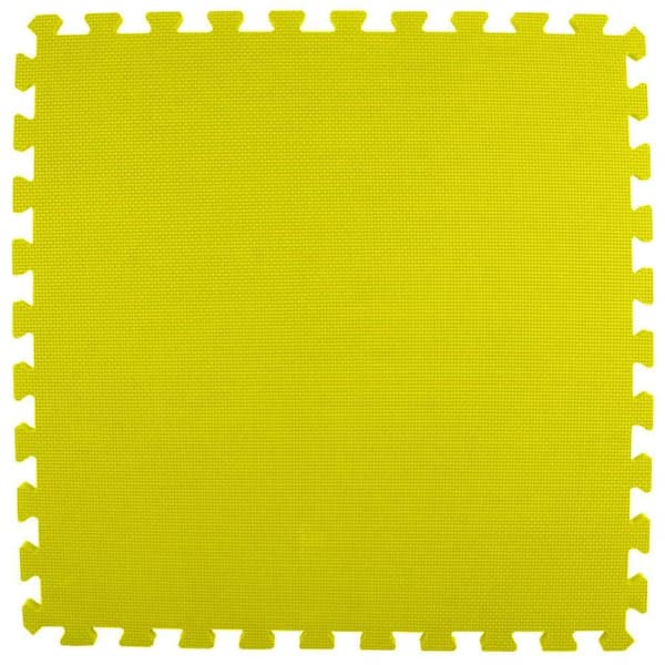Greatmats Premium Yellow 24 in. x 24 in. x 5/8 in. Foam Interlocking Floor Mat (Case of 25)