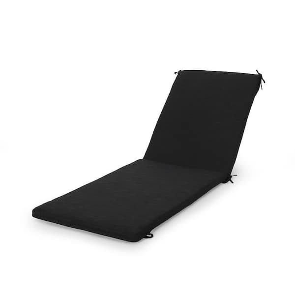 Noble House Cape Coral 25.25 in. x 2 in. Outdoor Lounge Chair Cushion in Dark Grey