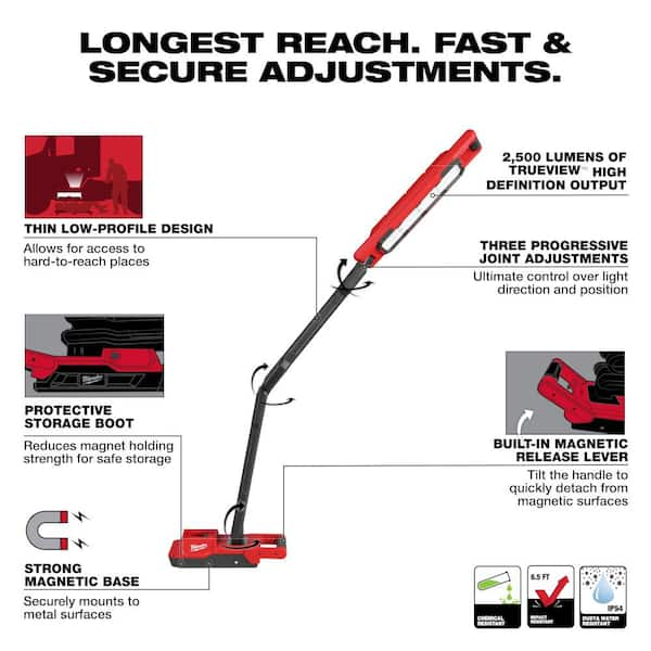 M18 18-Volt Lithium-Ion Cordless 2500 Lumens LED Magnetic Extendable Boom Light (Tool Only)