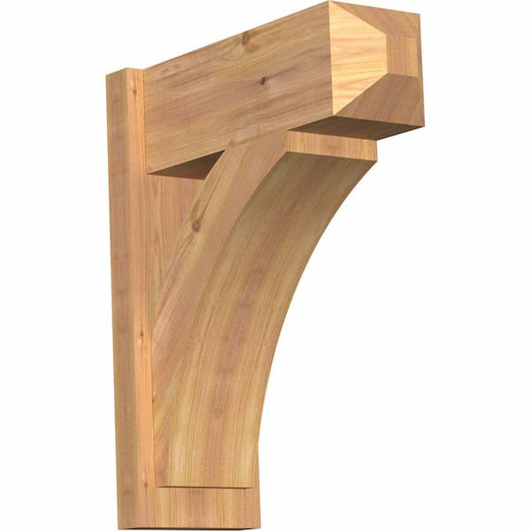 Ekena Millwork 8 in. x 24 in. x 20 in. Western Red Cedar Thorton Craftsman Smooth Outlooker