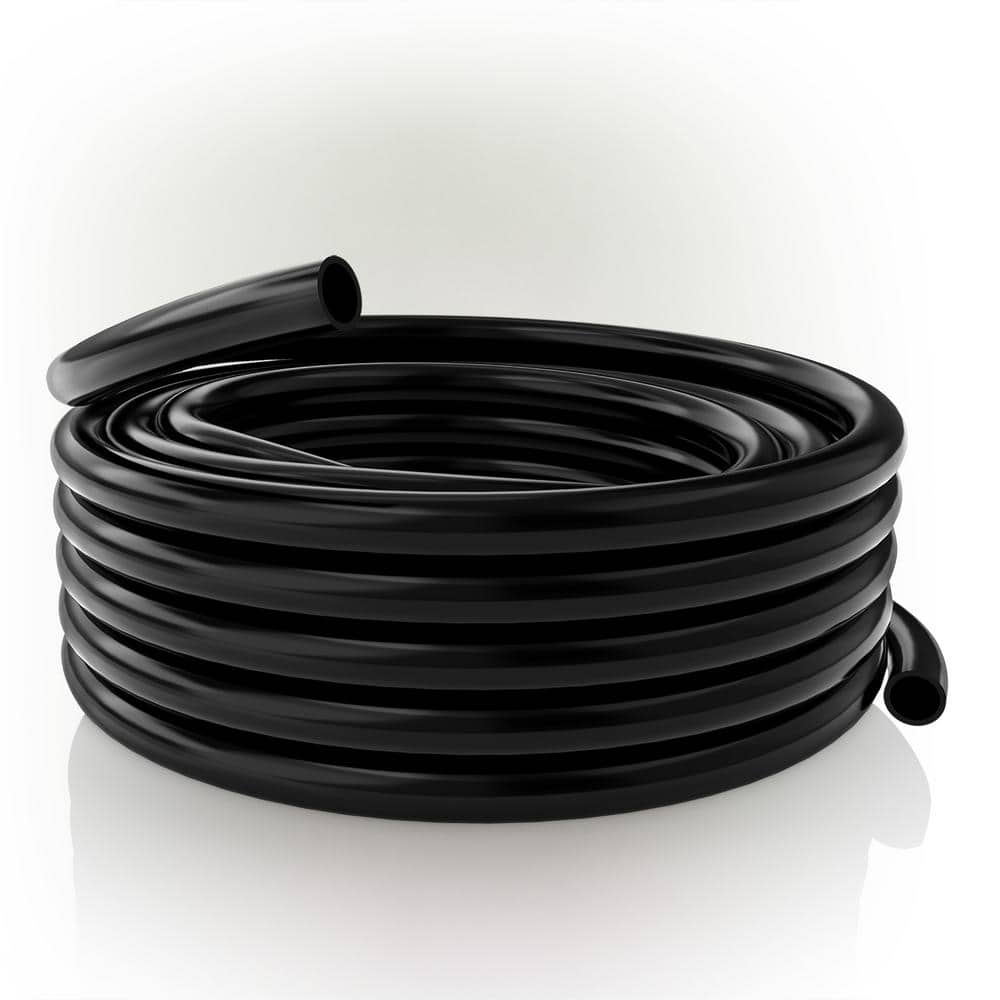 Alpine Corporation 3/8 in. I.D. x 1/2 in. O.D. x 100 ft. Black Flexible Vinyl Tubing for Koi Ponds, AC, Pump Discharge and More