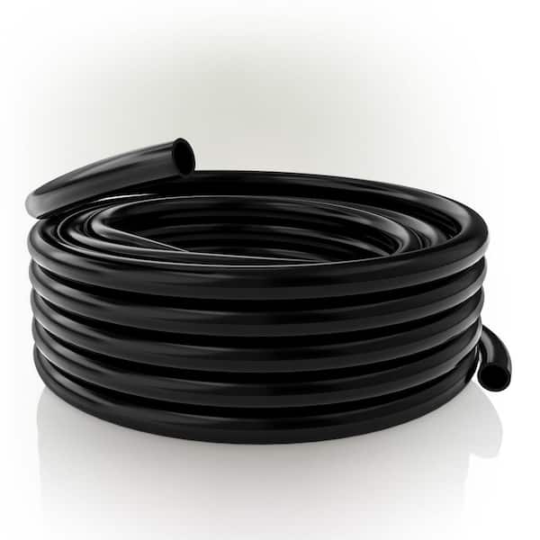 1/2 in. I.D. x 3/4 in. O.D. x 100 ft. Black Flexible Vinyl Tubing for Koi Ponds, AC, Pump Discharge and More
