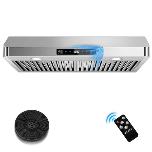 30 in 700CFM Under Cabinet Range Hood Stainless Steel Ducted/Ductless Range Hood with Touch/Gesture/Remote Control