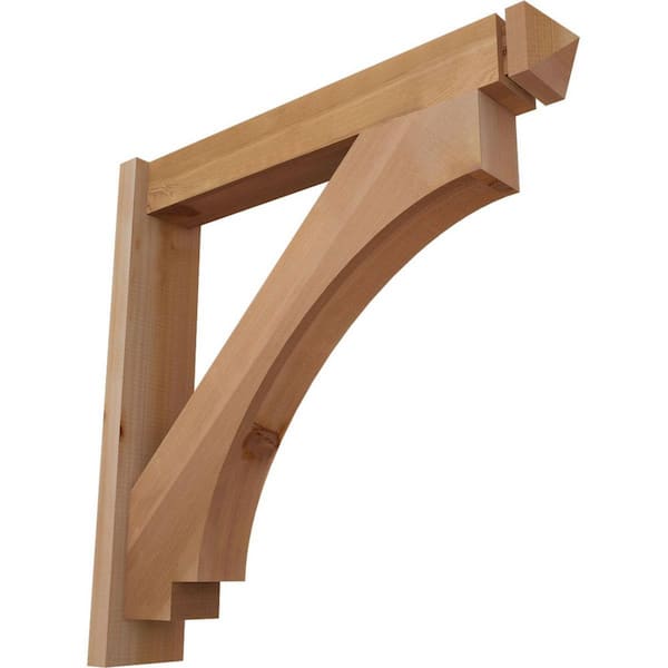Ekena Millwork 6 in. x 30 in. x 30 in. Western Red Cedar Imperial Arts and Crafts Smooth Outlooker