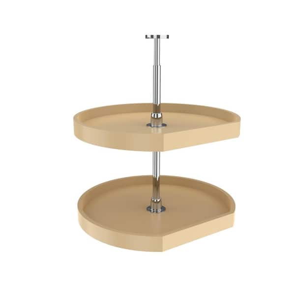 Rev-A-Shelf Polymer D-Shaped 2-Shelf Lazy Susan for Corner Wall Cabinets