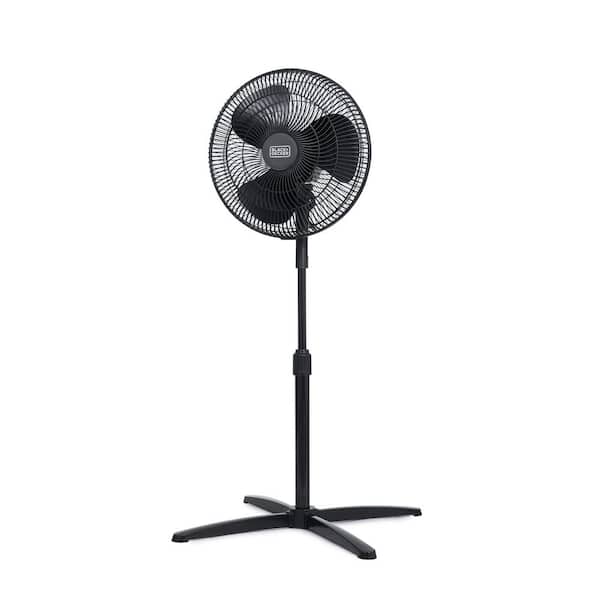 BFP16MX 16 in. Pedestal Fan, Standing Fan with 3 Speed Settings, Black