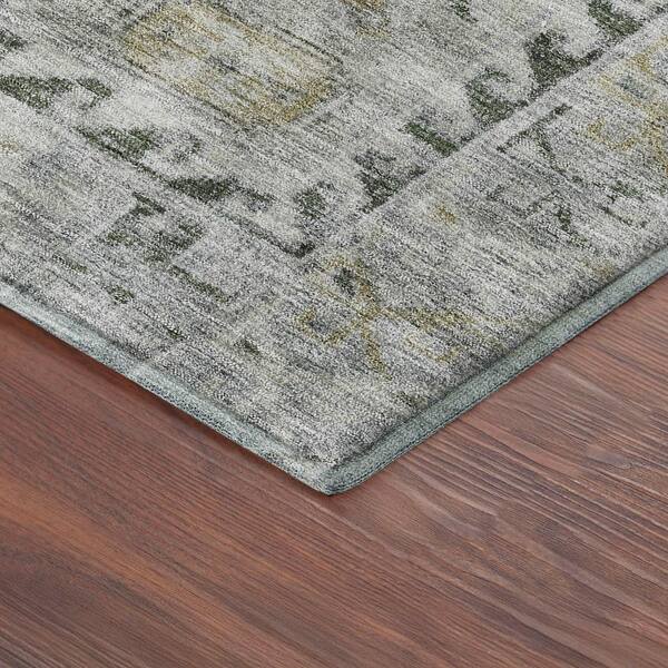 Mayfield Premium Machine Washable Abstract AMF2357 Taupe 9 ft. x 12 ft. Area Rug