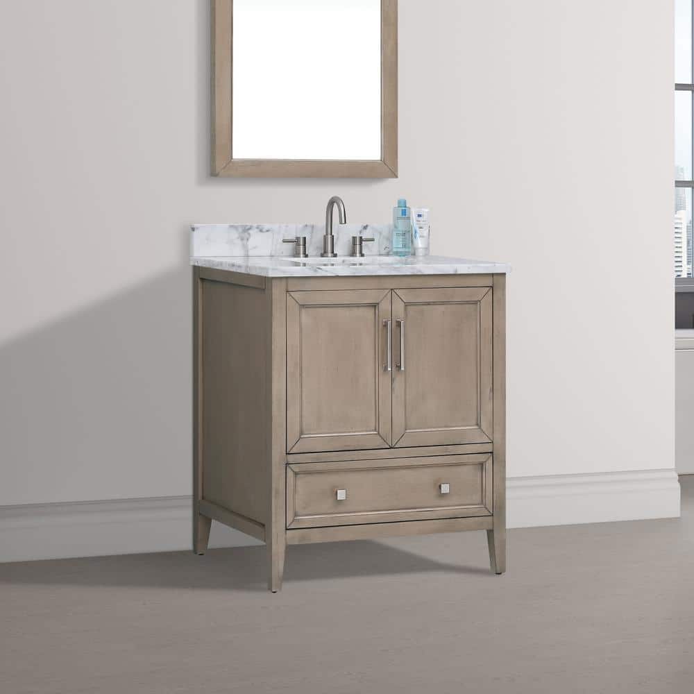 Everette 30'' Gray Oak Single Bathroom Vanity Base
