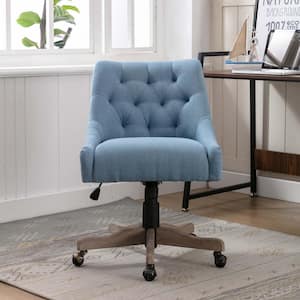 Blue Fabric Task Chair without Arms