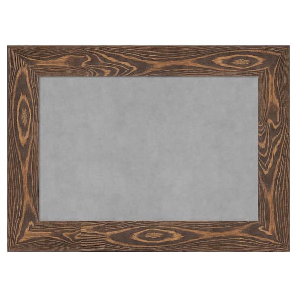 Amanti Art Bridge Brown 30 in. x 22 in. Framed Magnetic Board