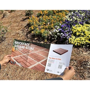Paper Sample Only: 16 in. x 16 in. Brickface Square Concrete Step Stone Sample Board (1-Piece)