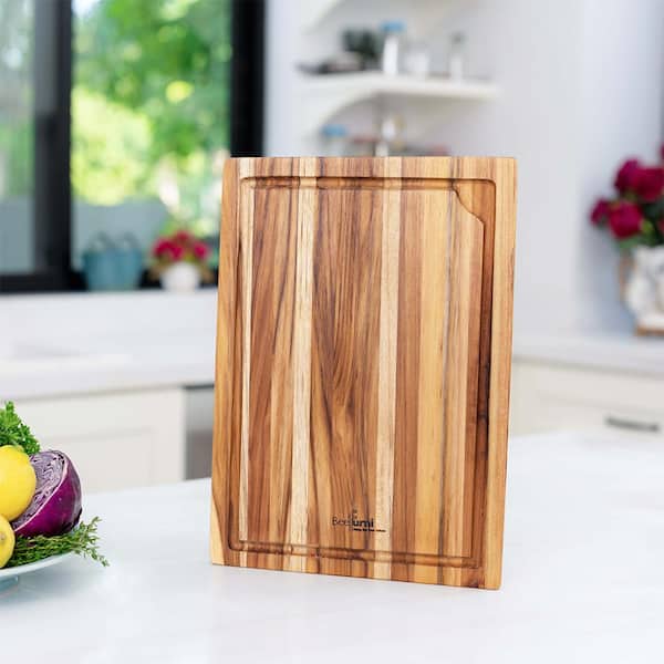 Color of the face home Extra Large Bamboo Cutting Board For Kitchen, Heavy  Duty Wood Cutting Boards With Juice Groove, 100% Organic Bamboo, Pre Oiled,  (Brown)