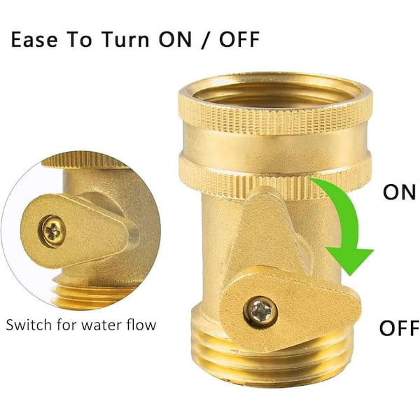 3/4 in. High Pressure Nozzle Water Hose w/Garden Hose Shutoff Valve Brass Heavy-Duty GHT Connectors (4-Pack)