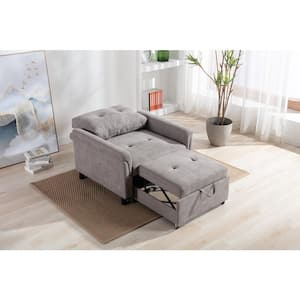 Woven Convertible Living Armchair in Gray