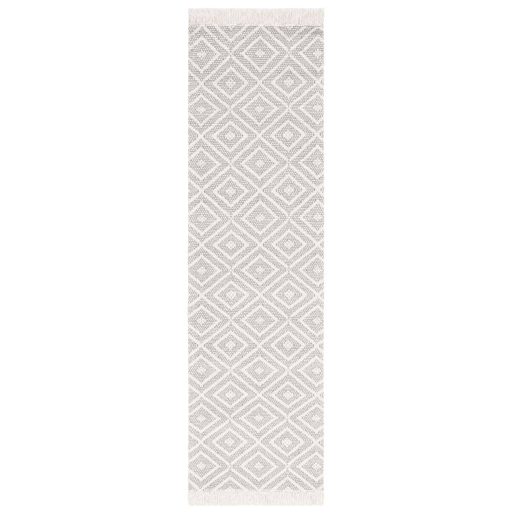 SAFAVIEH Marbella Ivory/Gray 2 ft. x 8 ft. Trellis Geometric Runner Rug MRB206A28 The Home Depot