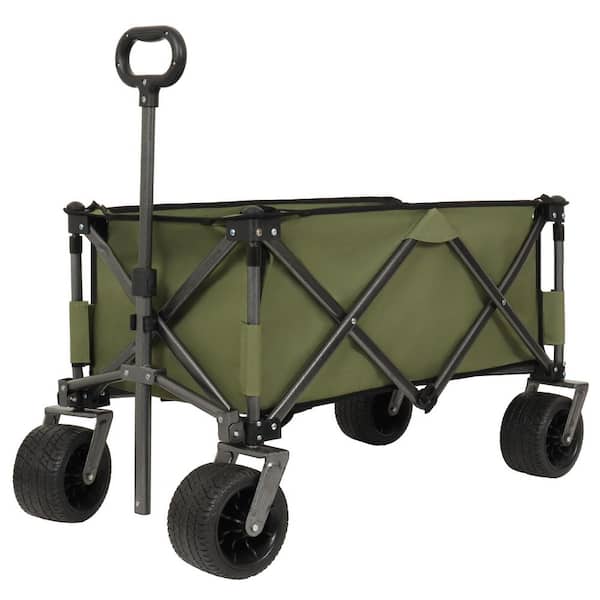 4.6 cu. ft. Steel Garden Cart in Green