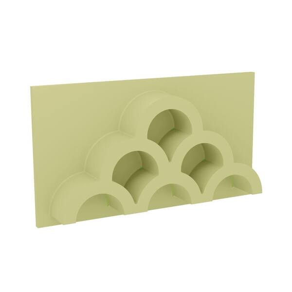 Fypon 20 in. x 11 in. x 3-1/2 in. Polyurethane 6-Hole Half Round Clustered Tile Vent