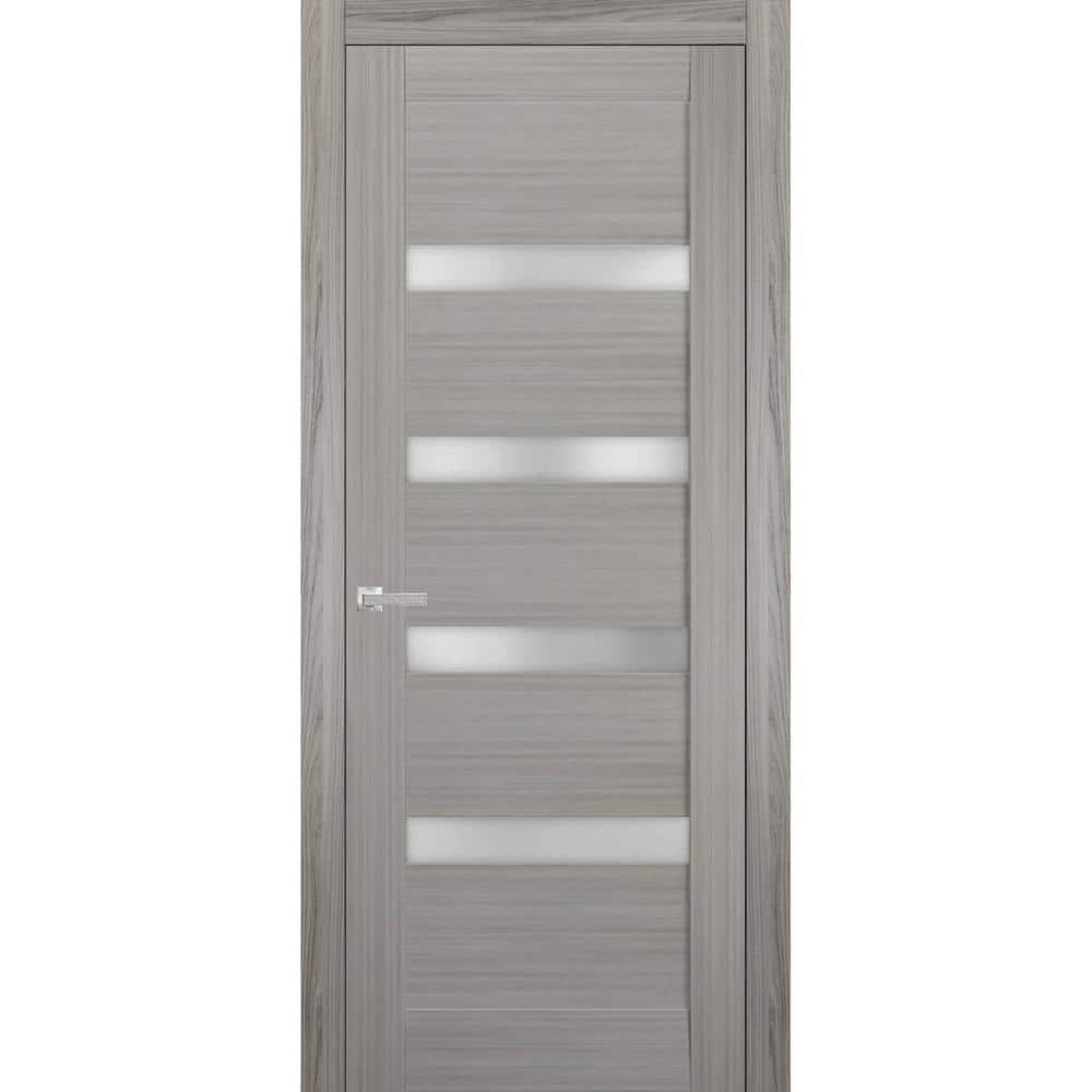 42 in. x 96 in. Universal/Reversible 1-Panel Gray Ash Finished Solid MDF Assembly Required Interior Door Kit price history on PriceWatchPro