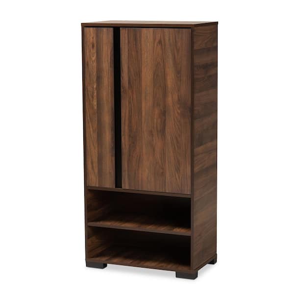 Black brown deals shoe cabinet