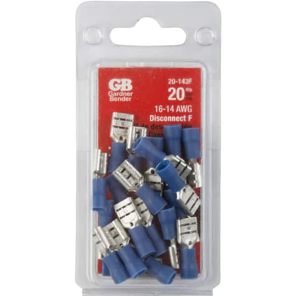 T-Taps Male Disconnect Wire Connectors Blue 16-14 AWG Gauge Terminals UL 400 