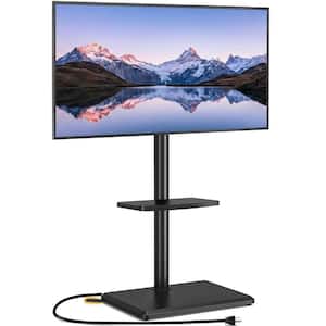 TV Floor Stand with Power Outlet for 32–65 Inch TVs