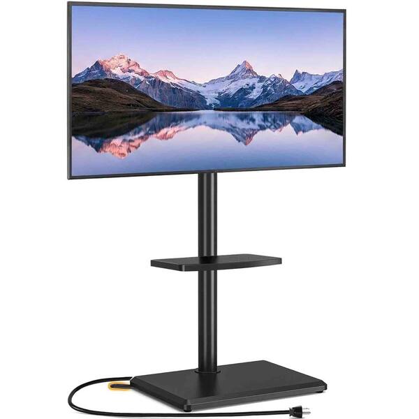 TV Floor Stand with Power Outlet for 32–65 Inch TVs