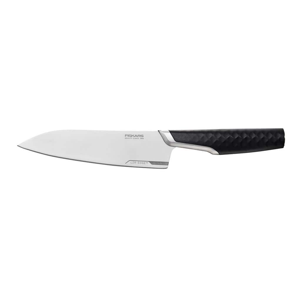 Fiskars Hard Edge 5.16 in. Stainless Steel Partial Tang Large Chef's Knife,  Single with 7.9 in. Blade 1051747 - The Home Depot