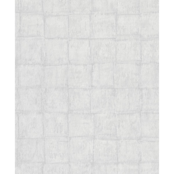 Unbranded Textured Tile Effect Grey Matte Finish Vinyl on Non-Woven Non-Pasted Wallpaper Roll