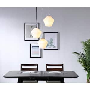 Timeless Home Grant 3-Light Chrome Pendant with Frosted Glass Shade