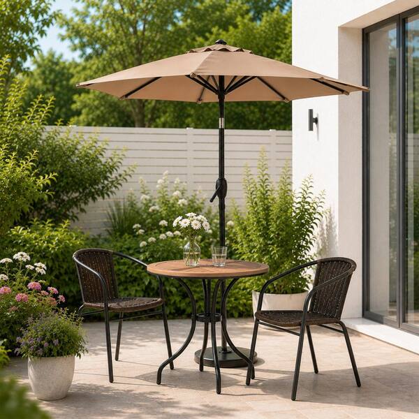 7 1/2 foot patio umbrellas Best Choice Products 7.5ft Heavy-Duty Round Outdoor Market Table Umbrella w/Steel Pole, Push Button Tilt, Easy Crank Lift the fiberglass ribs provide excellent support for the canopy Frontgate Resort 7-1/2' Round Umbrella