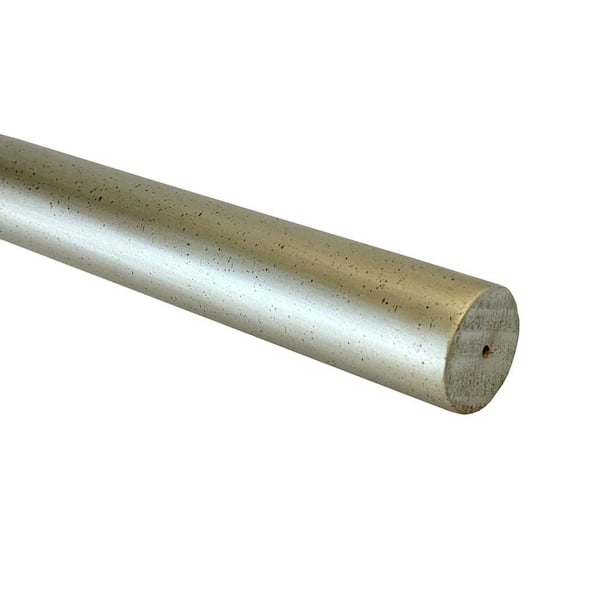 Mix and Match 72 in. x 2 in. dia Smooth Cristal Single Non-Telescoping Wood Curtain Rod