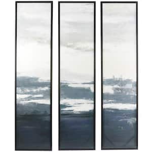 3- Panel Landscape Framed Wall Art with Black Frame 71 in. x 18 in.