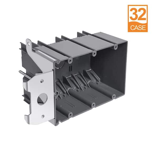 3-Gang 107.1 cu. in. Square PVC New Work Electrical Adjustable Boxes (32-Case)