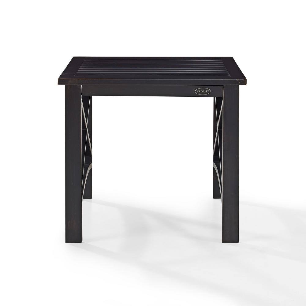 Kaplan 26" Oiled Bronze Steel Outdoor Side Table