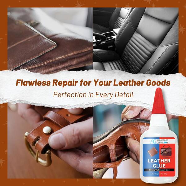 20g Strong Leather Glue - Permanent Clear Adhesive For Leather Craft, Shoe Repair, Upholstery (Genuine & PU Leather)